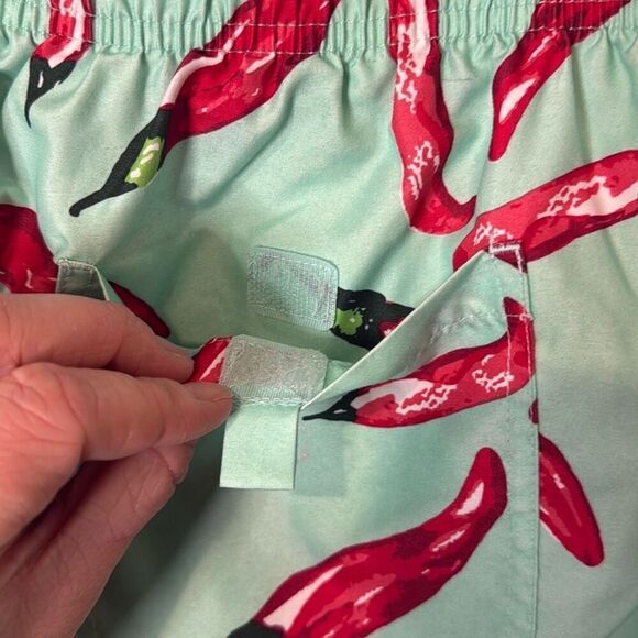 George Men’s Swim Trunks – Chili Pepper Print, Size Large, 5.5” Inseam - Picture 4 of 8